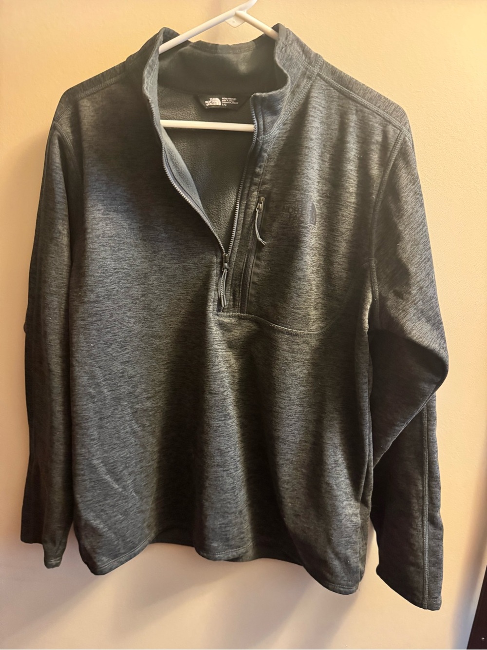 The North Face Men's Zip-Front Pullover Sweater - Charcoal Gray